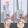 Bathroom Accessories Set Automatic Toothpaste Dispenser Toothpaste Squeezer Wall Mount Holder Toothbrush Squeezer Holder Rack