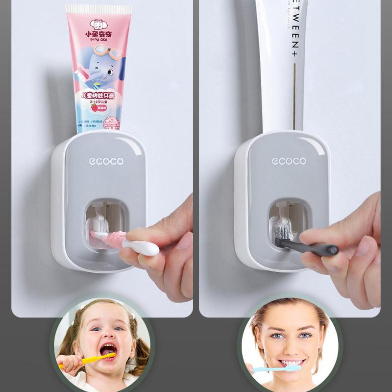 Badezimmer Zubehör Set Automatische Zahnpasta Spender Zahnpasta Squeezer Wand Halterung Zahnbürste Squeezer Halter Rack