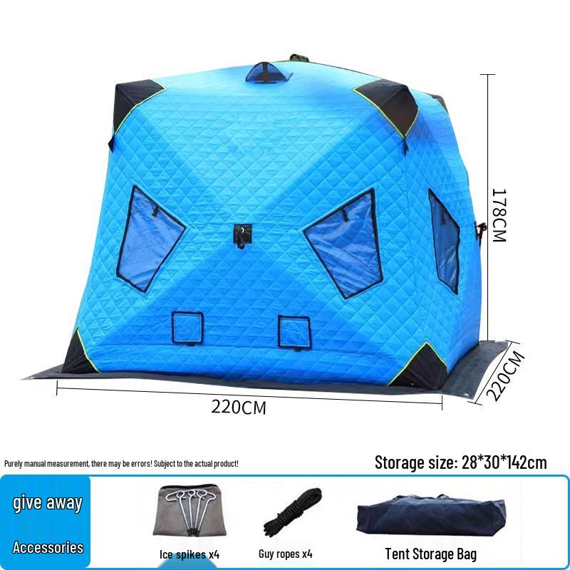 Windproof Cotton Winter Fishing Tent - Thickened for Cold Protection