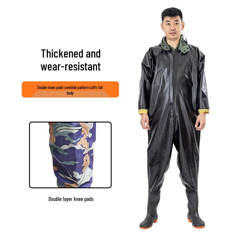 Thickened Waterproof Full-Body Waders: Fishing, Rain, and Lotus Root Digging Suit
