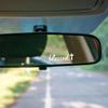 Rear View Mirror Sticker Set 3PCS Vinyl Message Decals for Car Interior Minimal Text Design Daily Reminder Gift for Drivers (White, Blessed +)