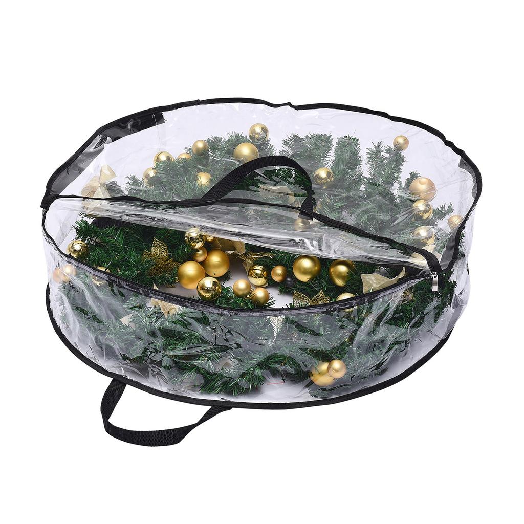 Wreath Storage Bag Large Capacity Reinforced Decorative Wreath Storage Bag Storage Container