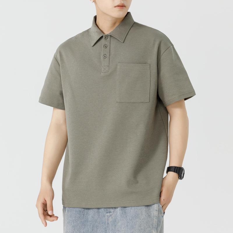 Polo Blouse Short-sleeved Mens Summer Latest Lapel Pocket T-shirt Trendyable Comfortable Fit Top