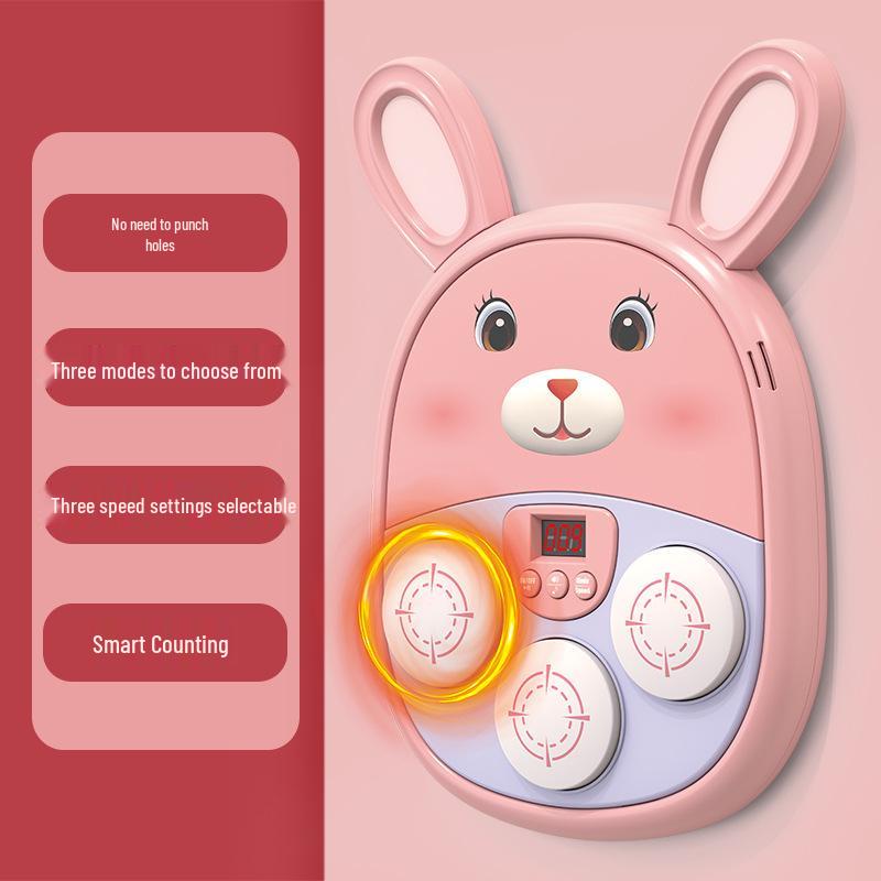 Детская умная электрическая боксерская груша с музыкой – Игрушка-мишень «Маленький медвежонок» на присоске