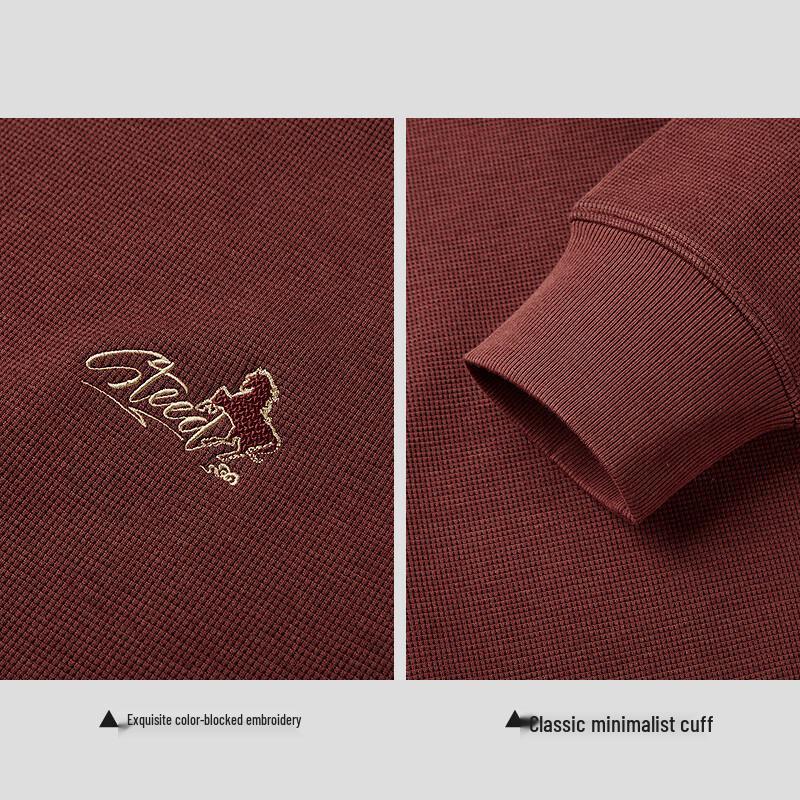 HLA Herren 2025 Jahr des Pferdes Besticktes Fleece-Sweatshirt