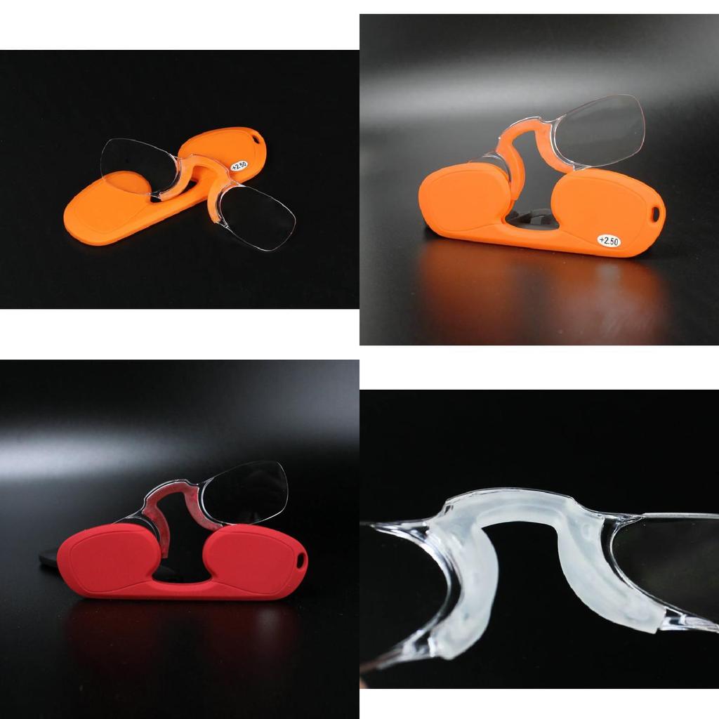 Aufsteck-Nasenlesebrille Harzglas Leichtgewicht Randloses Design für Senioren Reisende