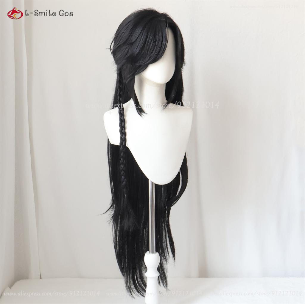 Anime Tian Guan Ci Fu Hua Cheng Cosplay Wig Heaven Officials Blessing Cosplay San Lang Black Wigs Heat Resistant Synthetic Hair