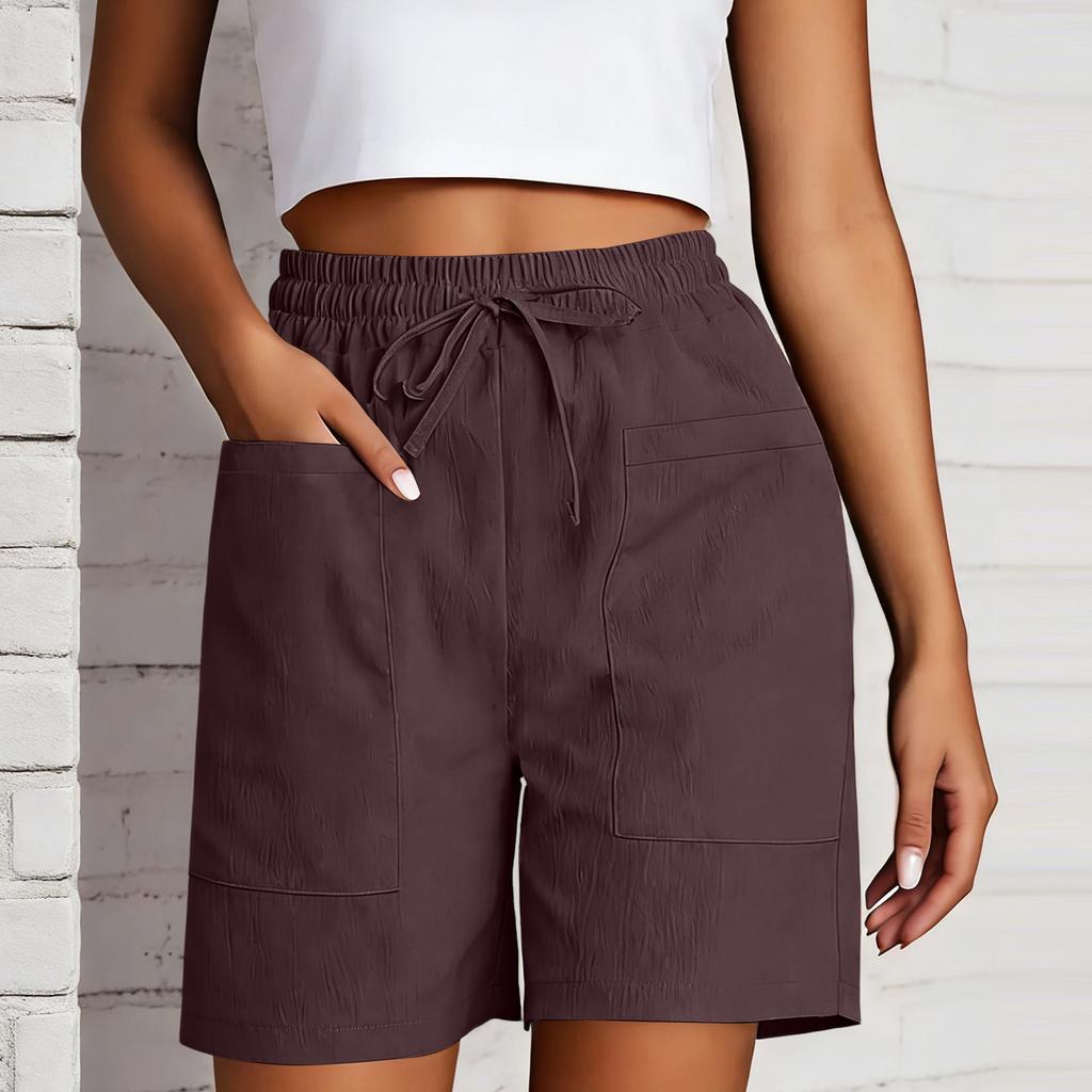 Women's Shorts Casual Summer  Color Beach Loose Pocket Short Skirt Pants