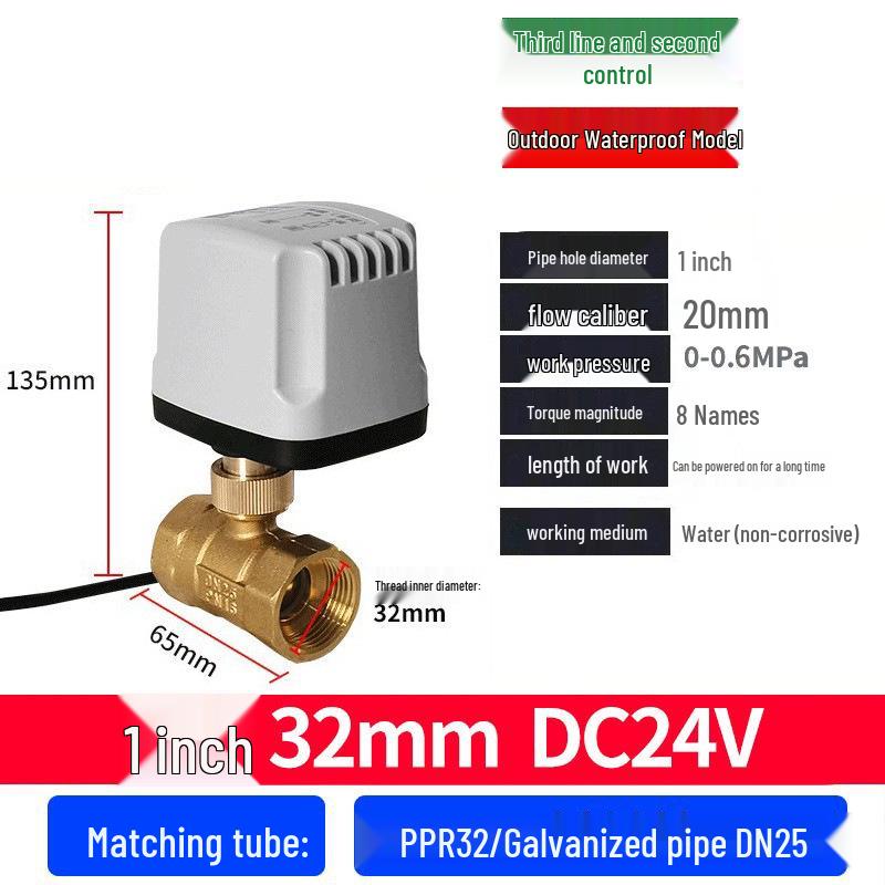 220V DN15 Měděný závitový elektrický kulový ventil pro regulaci vody