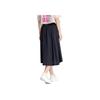 Fila Solid Color Side Button Pleated Skirt Women Skirts Black A11W327302F-BK