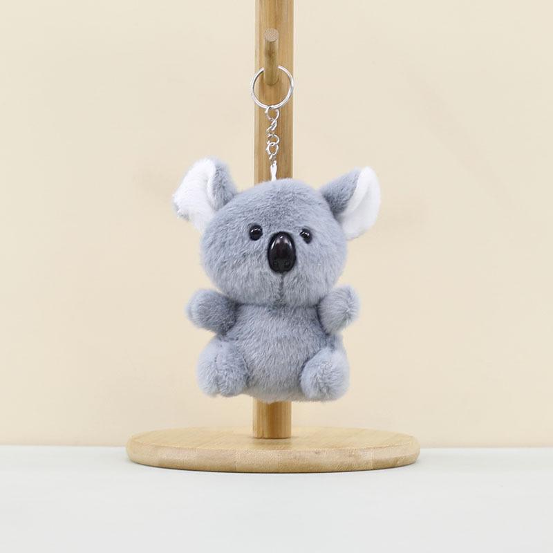 

Mini Lovely Raccoon Plush Toy Keychain 13cm Soft Pp Cotton For Kids And Adults Gray Bear