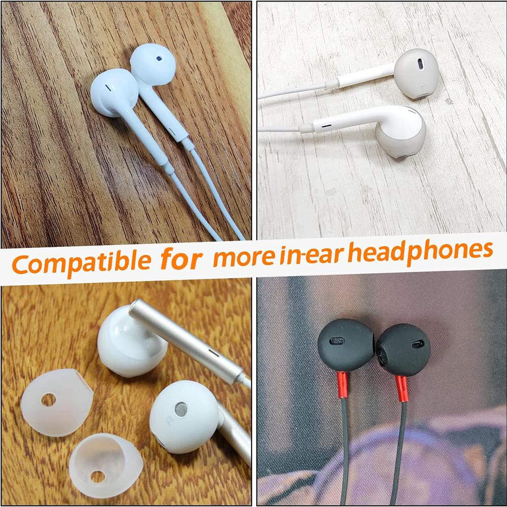 1/5/10Pairs Ear Cover Eartips Replacement Anti-Slip Soft Silicone Sport Earphone Earbud for IPhone 8/7/6/5S Headphones Earbuds