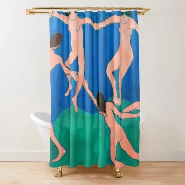 

Абстрактный Матисс Цветочное Искусство Занавеска для Душа Современная Геометрическая Простая Эстетичная Пастельная Бохо Тренд Декор для Ванной Комнаты с Крючком W90xH180cm