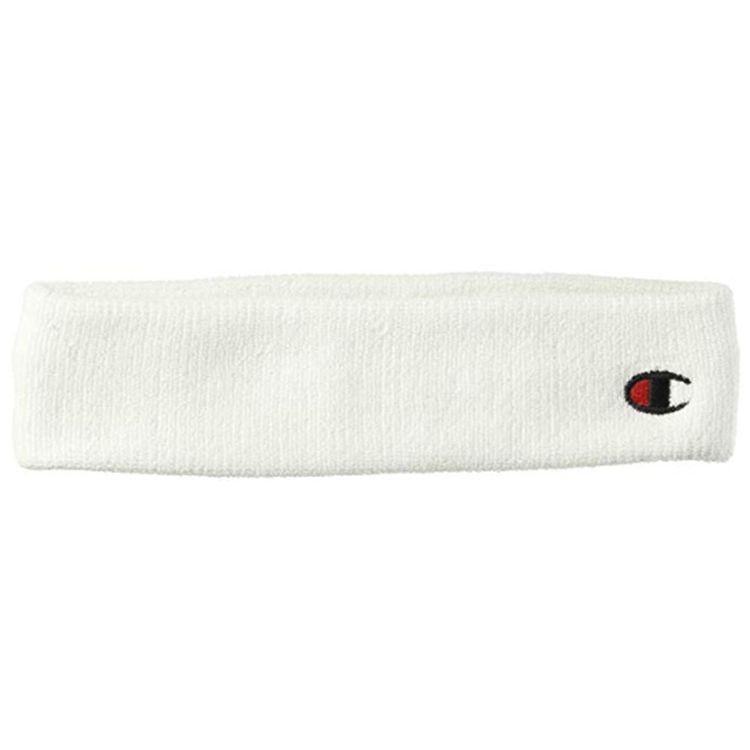 Champion Embroidered C Black Red Logo Sports Headband Unisex headbands White H0546L-045 One Size