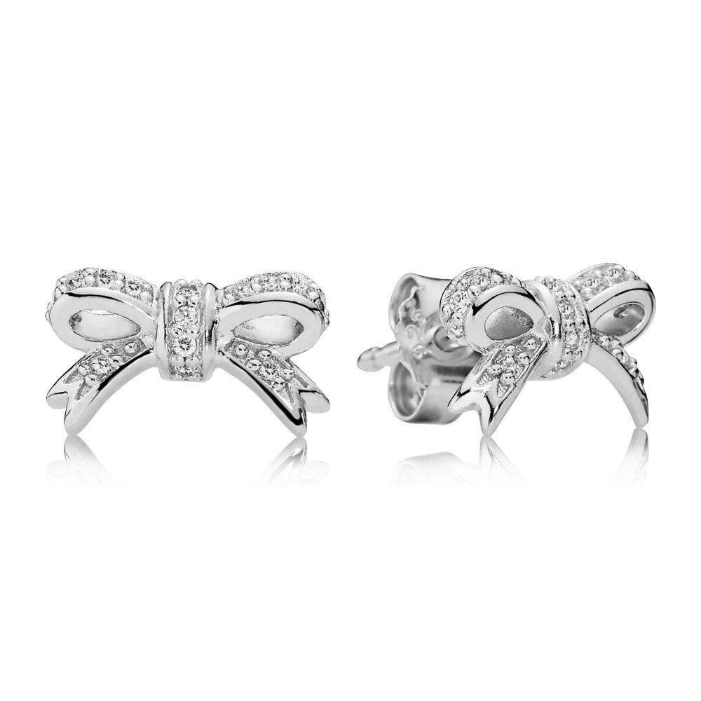 1 Paire Boucles d'Oreilles Argent Sterling 925 Argent Pentagramme Coupe Flocon de Neige Nœud Papillon Boucle d'Oreille Pour Femmes Mode Mariage Fête Bijoux Cadeau