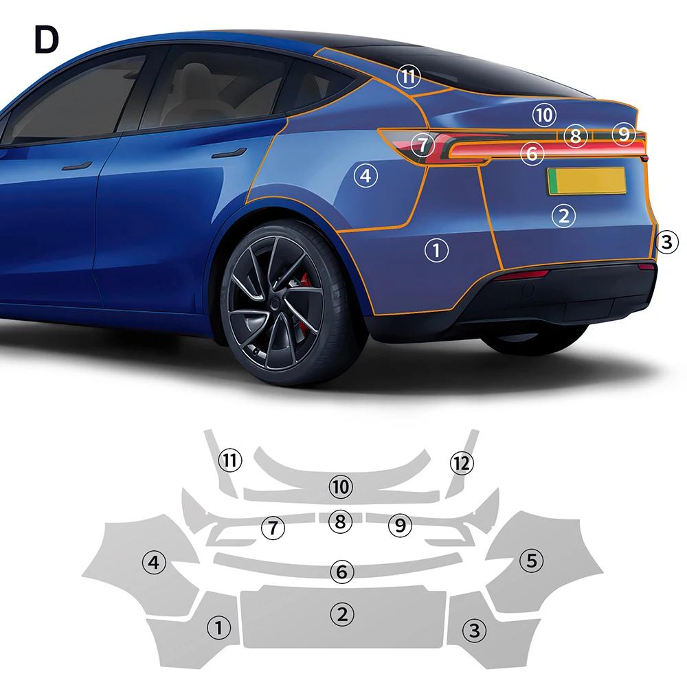 For Tesla Model Y Juniper 2025-2026 TPU Clear Self Healing Anti Scratch Invisible Paint Protection Film Exterior Car Accessories
