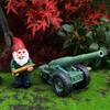 Resin Dwarf Battle Cannon Garden Miniature For Landscaping Gift Decorations