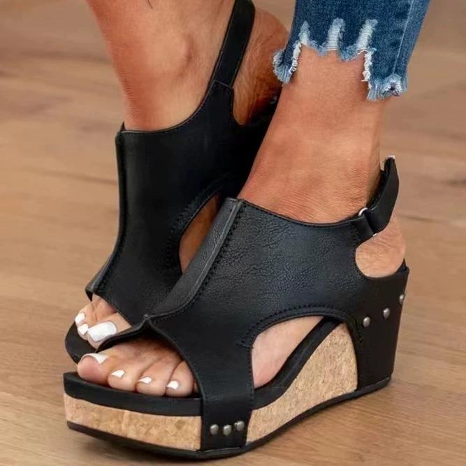 Women Sandals Summer Heels Sandalias Soft Bottom Wedges Shoes For Women Platform Sandals Luxury Shoes