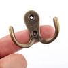 10pcs Coat Hooks 2 Hole Wall-mounted 2-Pronged Clothes Hook Towel Hook Coat Hanger for Robes Coats Hats Keys Towels Black