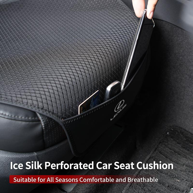 Car Ice Silk Seat Cushion Backrest Seat Cover Waist Pad Interior For Lexus UX250h RX450h CT200h RX400h NX300h RX350 RX300 GX4