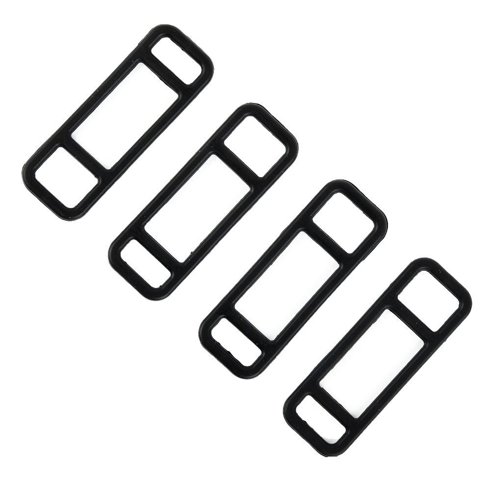 4Pcs Bike Bicycle Cycling-Silicone Elastic Strap Bandage Light Lamp Mount Holder A