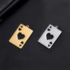 Teamer 3pcs/Lot Poker Card Ace of Hearts Pendant For Necklace Jewelry Making Stainless Steel Gold Color Charms Wholesale