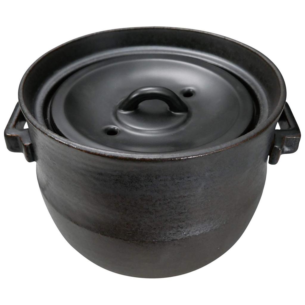 Suzuki Banko Ware Rice Cooker, 4-cup capacity, Black, 2061-4028, 2300ml