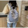 Fashion Solid Color Lightweight Backpack Soft Large Capacity Shoulder Bag Nylon Travel Backpack