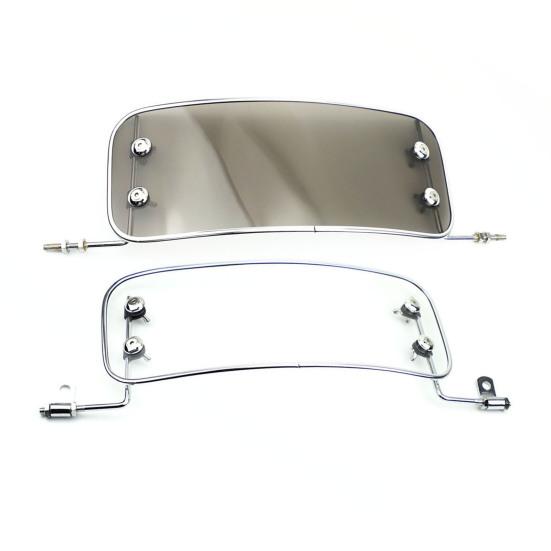 Motorcycle Deflector, Adjustable Bracket High-Definition Windshield, Transparent Wind Protection Board Universal for Electric Bike Scooter