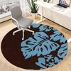1pc Floral Pattern Office Round Area Rug,  Mat Suitable For Office, Under Office Chairs Bedroom Living Room Home Decor, Room Deco