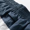 Men's Blue White Stripe Casual Shorts – Elastic Drawstring Waist Nylon Shorts for Summer Daily & Streetwear