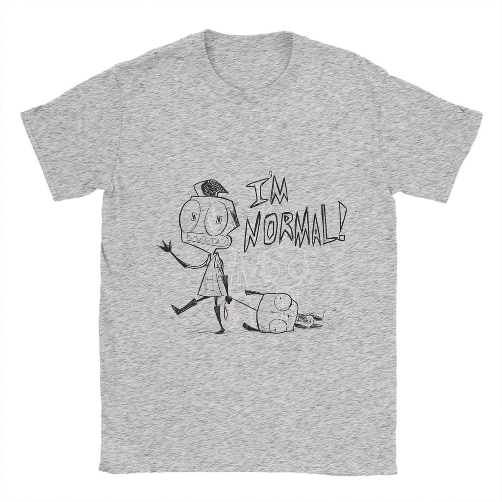 Casual T Shirt Summer Invaders Zims Popular T-Shirts Cotton Tee Shirt for Men Y2K Fun Design Short Sleeve Top Tees