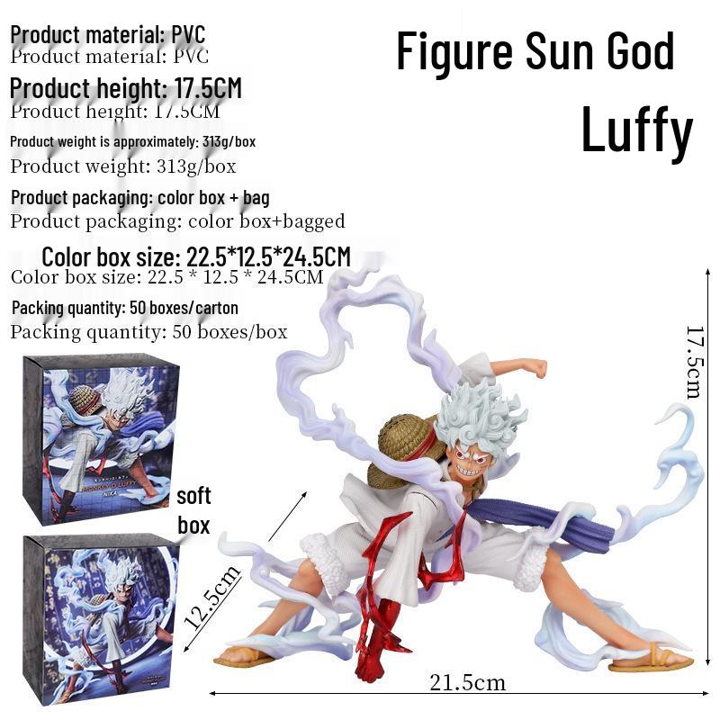 One Piece Nika Luffy Sun God Awakening Figure: Squatting Pose