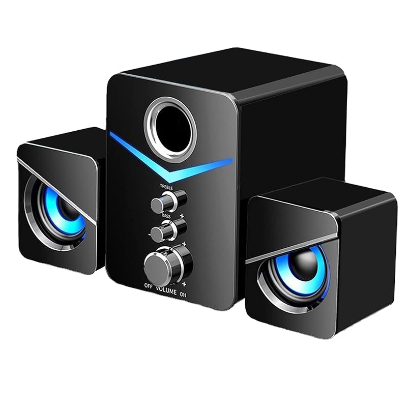 

pc Speaker [resonant deep bass] gaming speaker tv speakers monitor speaker separate small size USB mini speaker (black)