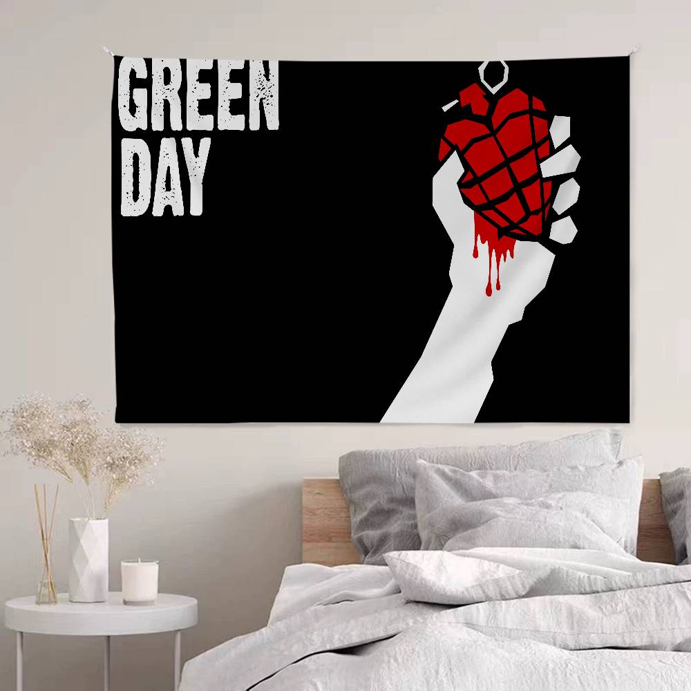 Green Day Muzyka Zespół Rockowy Wykres Gobelin Dekoracja Domu Hippie Bohemian Dekoracja Wróżbiarstwo Wiszący na Ścianę Wystrój Domu