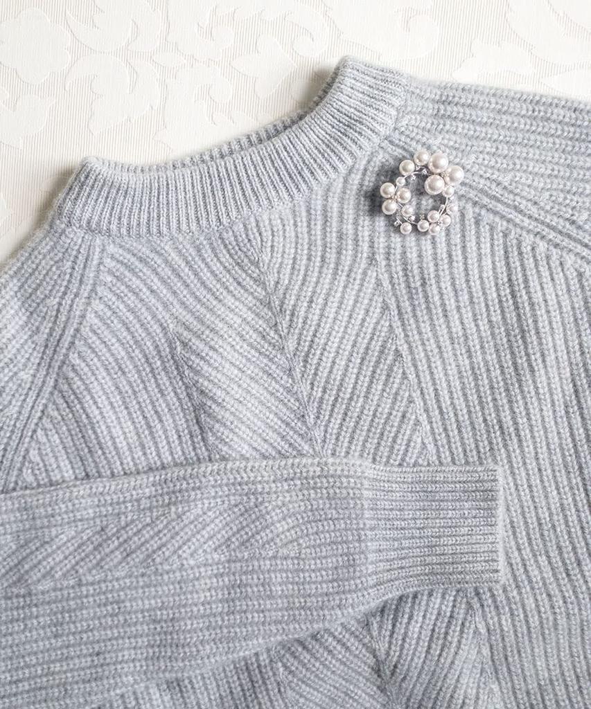 Okrągła broszka z perłami [VINGTAINE] S, Elegancka, Imprezowa, Stylowa, Prezent, BR-128-S-