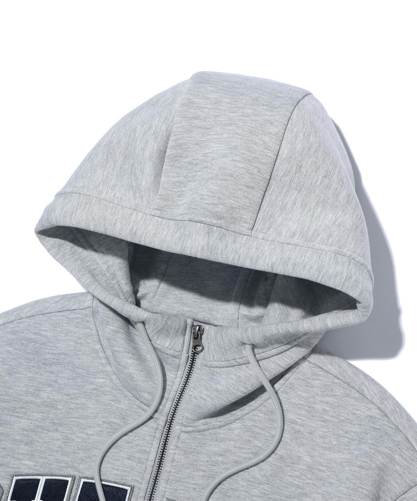 Rayfikers Neoprene High-Neck Zip-Up Hoodie Mq1Ju035_Melange Grey