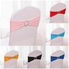 Spandex Stretch Chair Sashes Buckle Slider Universal Fit Chair Ties Anti Slip Elastic Chair Cover Bands