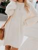 Fall Winter Women's Long Sleeve Loose Knit Fleece Maxi Dress