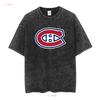 Montreal Canadiens Logo Aktives T-Shirt Lustiges T-Shirt Amerikanischer Vintage-Stil Gewaschen Atmungsaktiv Unisex Leicht für Männer Vielseitig Dehnbar