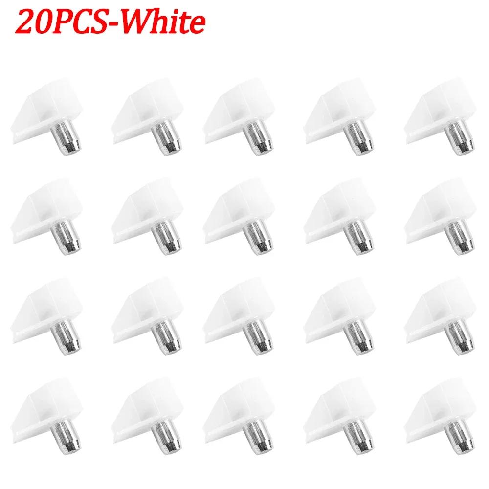 20/10Pcs Studs Pegs Shelf Laminate Support Wardrobe Cupboard Wooden Furniture Glass Plate Transparent Bracket Holder Supplies