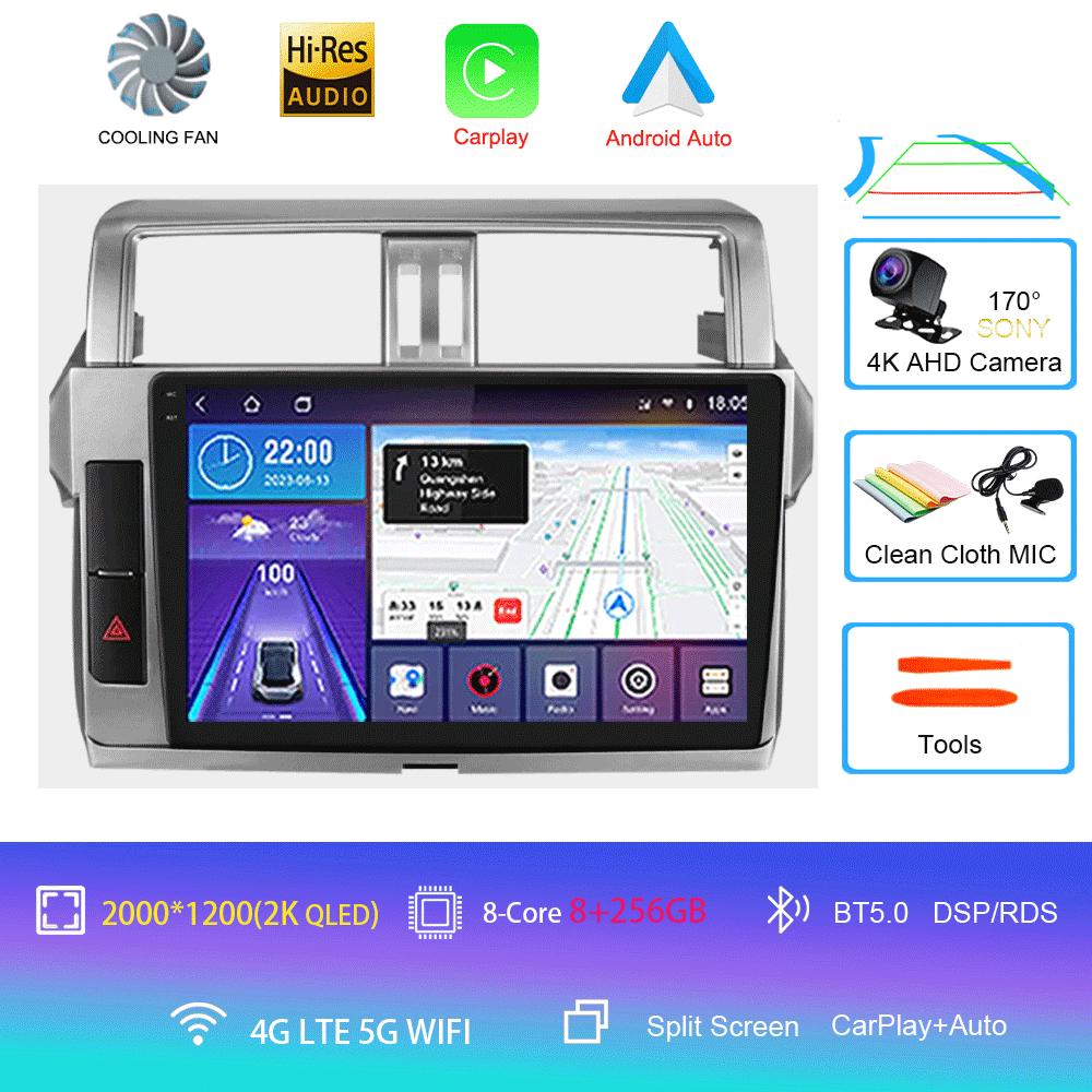 Android 14 Car multimedia Video player radio Stereo For Toyota Land Cruiser Prado 150 2013 2014 2015-2017 7862 2din GPS Carplay