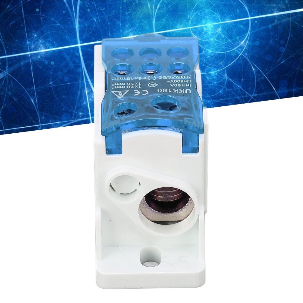 

PA66 Retardant Universal Electric Terminal Block 690V 160A Power Wire Connector Control Panels синій