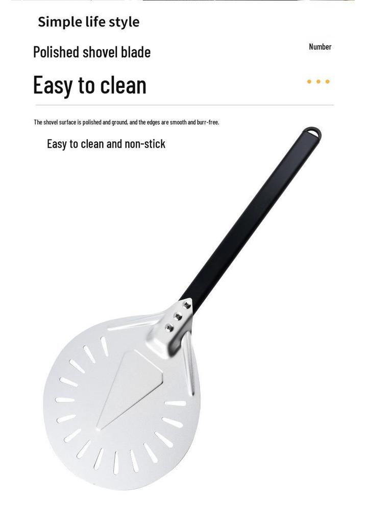 In Stock: 7/8/9/10-Inch Round Perforated Anodized Pizza Peel with Short Handle
