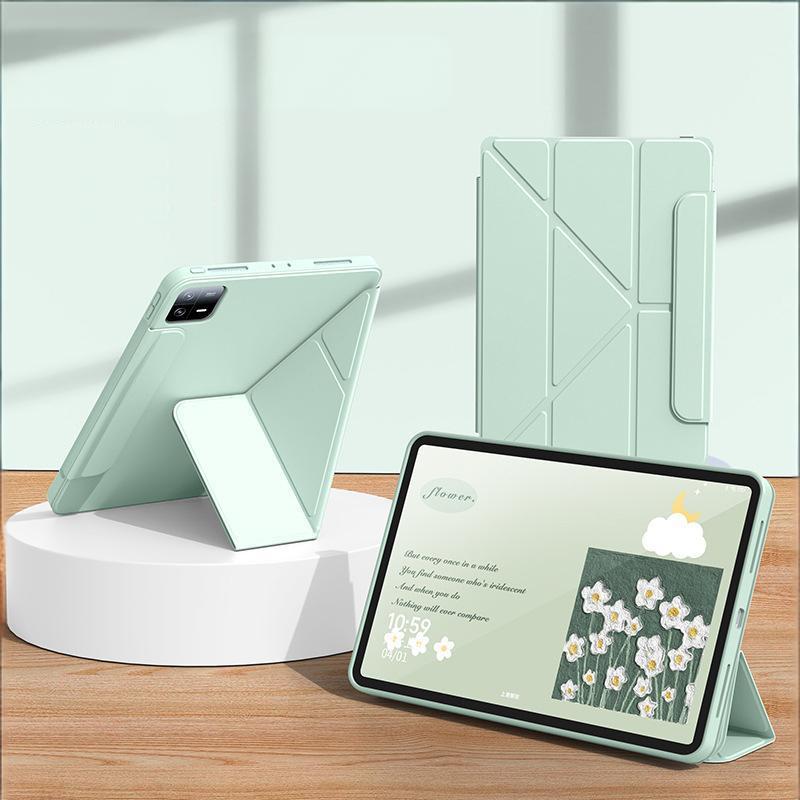 3+Y Fold Leather Stand Case For Xiaomi MI Pad 8 7 6 5 Pro for Redmi K Pad 2 9.7 8.8 SE 8.7 inch Tablet Case Soft Silicone Cover