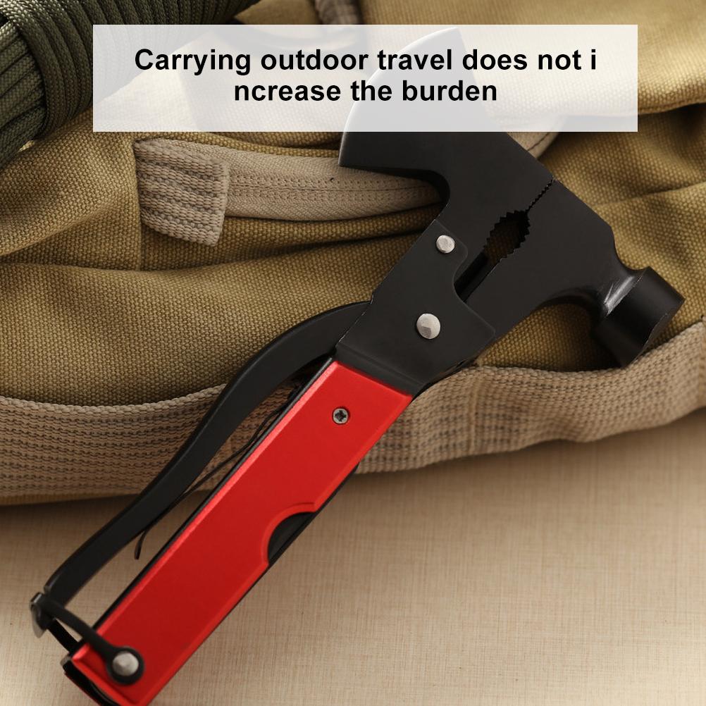 Multifunctional Tactical Axe Hammer Stainless Steel Outdoor Survival Tool MT 6057R