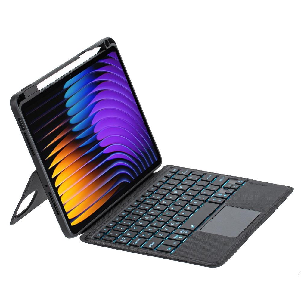 Leather Case for Xiaomi Pad 67 Pro 11.2 Inch with Bluetooth Keyboard Magnetic Touch Control 2024