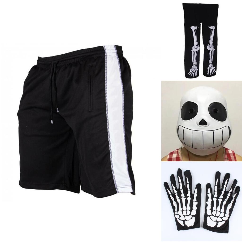 Klassisches Spiel Undertale Sans Cosplay Kostüm Hoodie Mit Bequemer Shorts Und Handschuhen