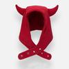 Breathable Head Cover with Button for Outdoor Sports Adjustable Hat with Horn Moisture Wicking Hat for Outdoor Activity