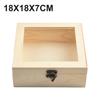 Storage Box Hinged Jewelry Box Pine Souvenir Square